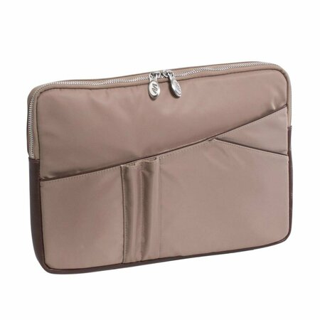 SERVERUSA 14 in. Crescent Nylon Laptop Sleeve, Khaki SE3049415